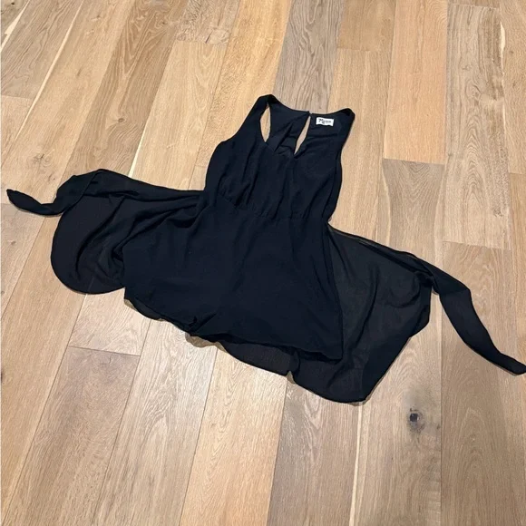 Show Me Your Mumu S Black Faux Wrap Romper - Picture 6 of 8